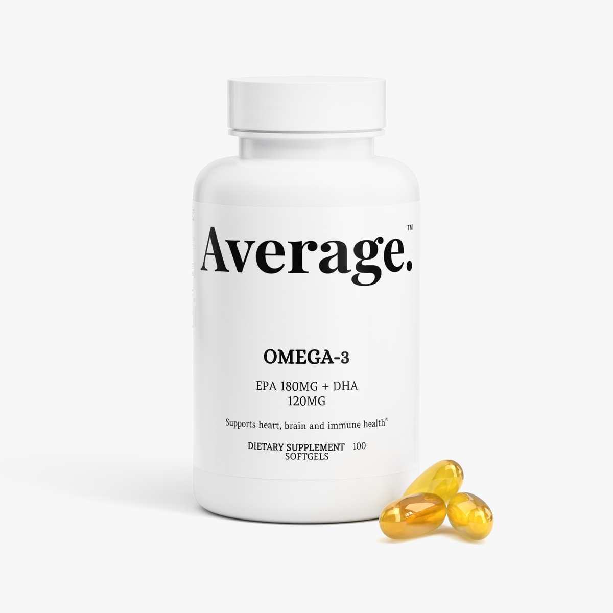 Omega-3 Fish Oil Softgels (EPA 180 mg + DHA 120 mg)
