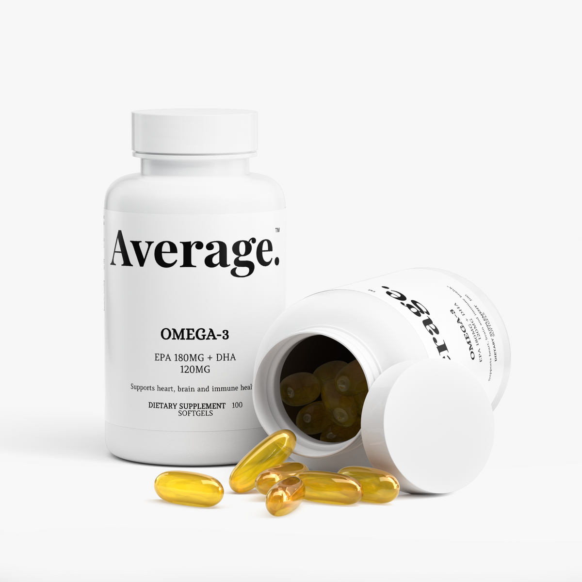 Omega-3 Fish Oil Softgels (EPA 180 mg + DHA 120 mg)